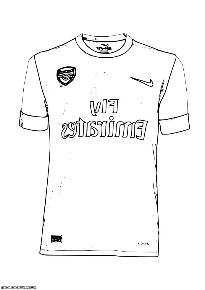 coloriage maillot arsenal