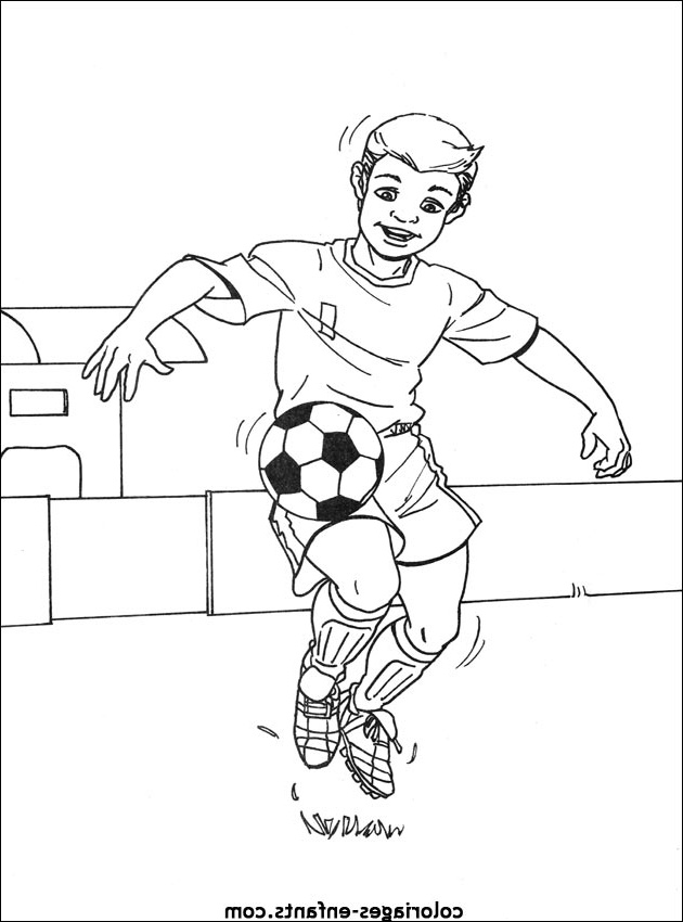 coloriage a dessiner footballeur imprimer