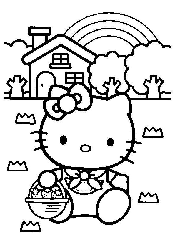 Coloriage Hello Kitty 2
