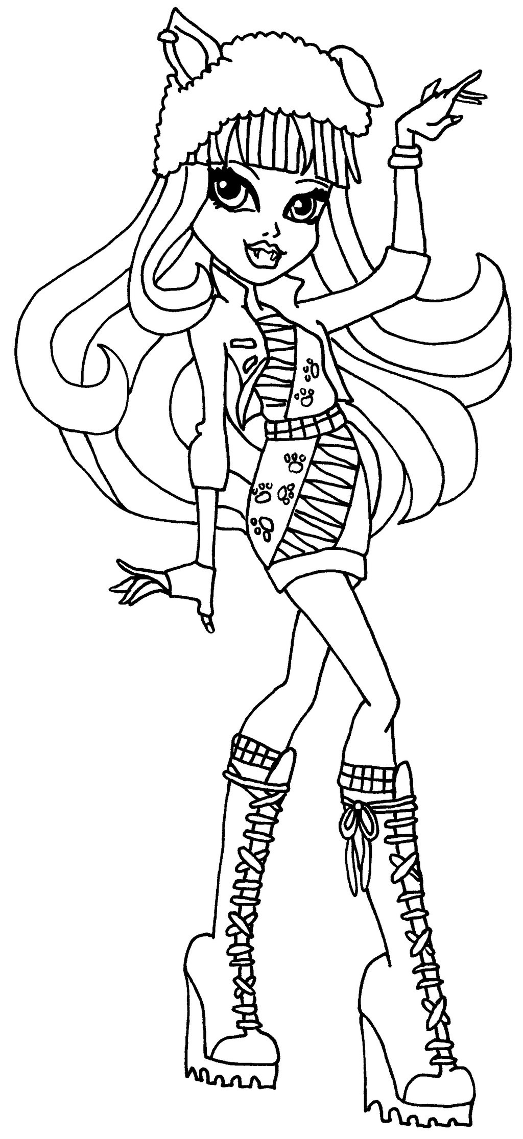 coloriage monster high baby toralei