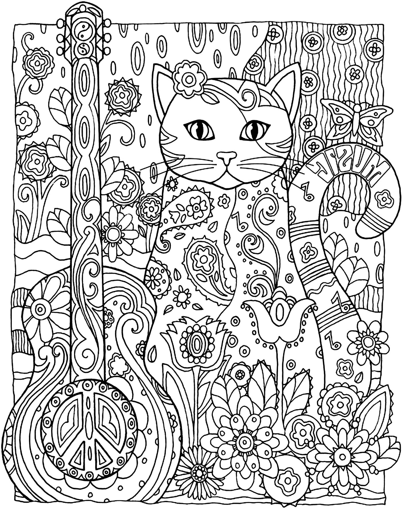 coloriage difficile animaux a imprimer coloriage mandala de chat a imprimer recherche google coloriages 2