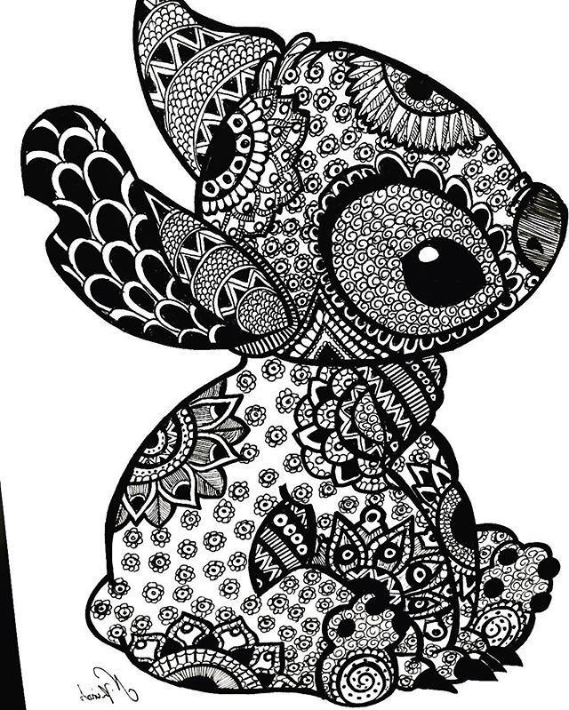 coloriage mandala stitch inspirational 136 best coloriage difficile disney images on pinterest