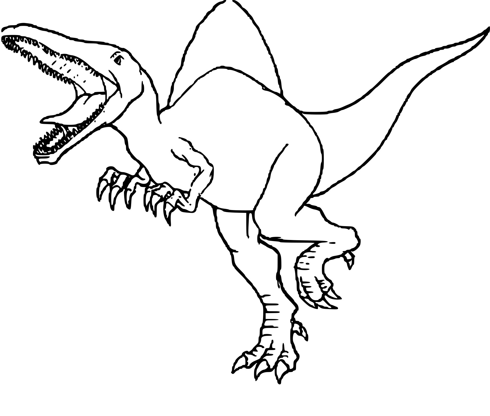 dessin a colorier dinosaure gratuit