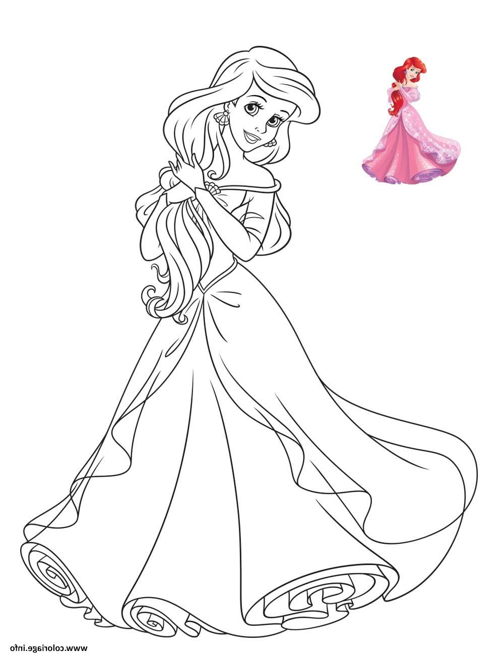 princesse disney ariel coloriage
