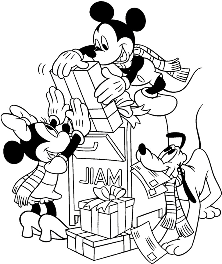 14 disney christmas coloring pages