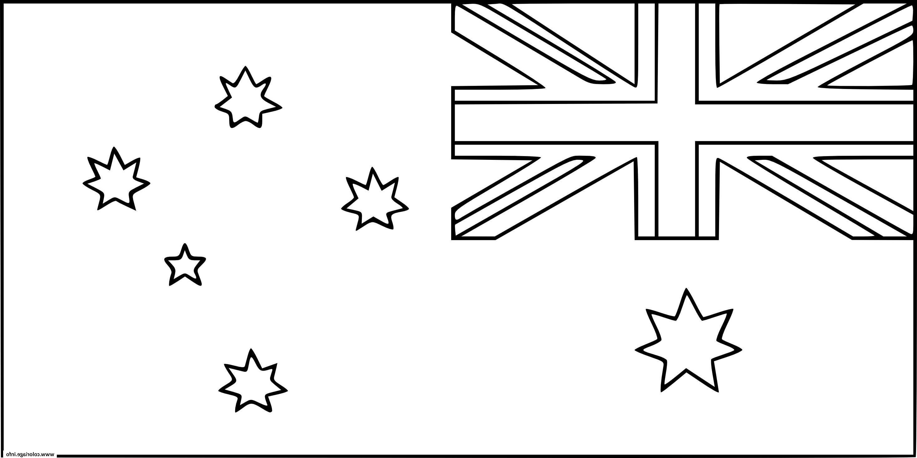 drapeau australie coloriage dessin