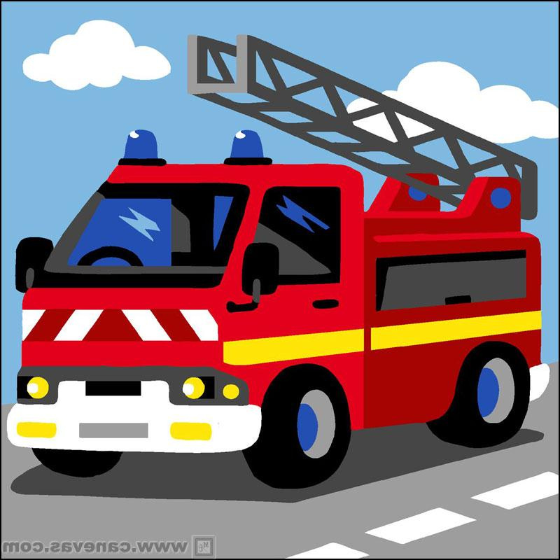 dessin de camion de pompier colorier