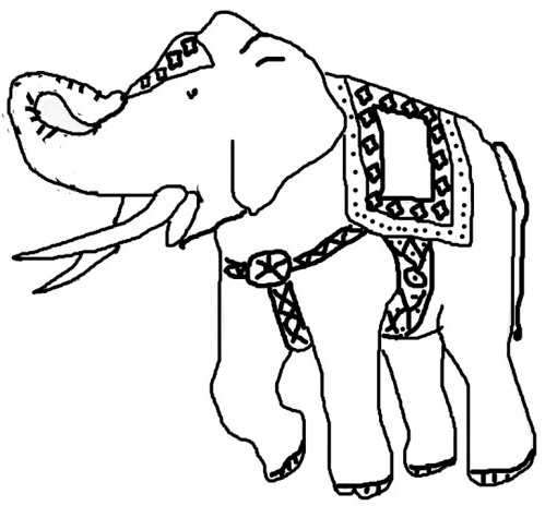 image elephant a colorier