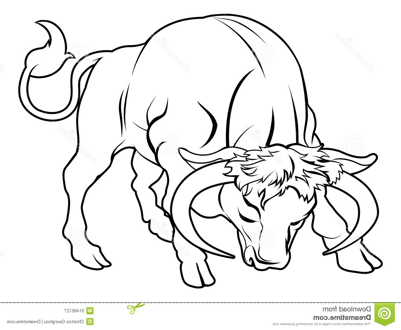 dessin de taureau