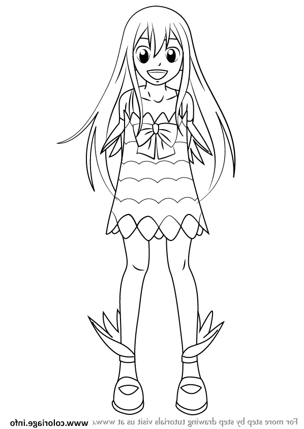 how to draw wendy marvell from fairy tail step 0 coloriage