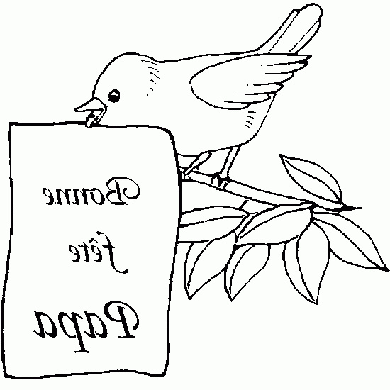 dessin fete peres oiseau message