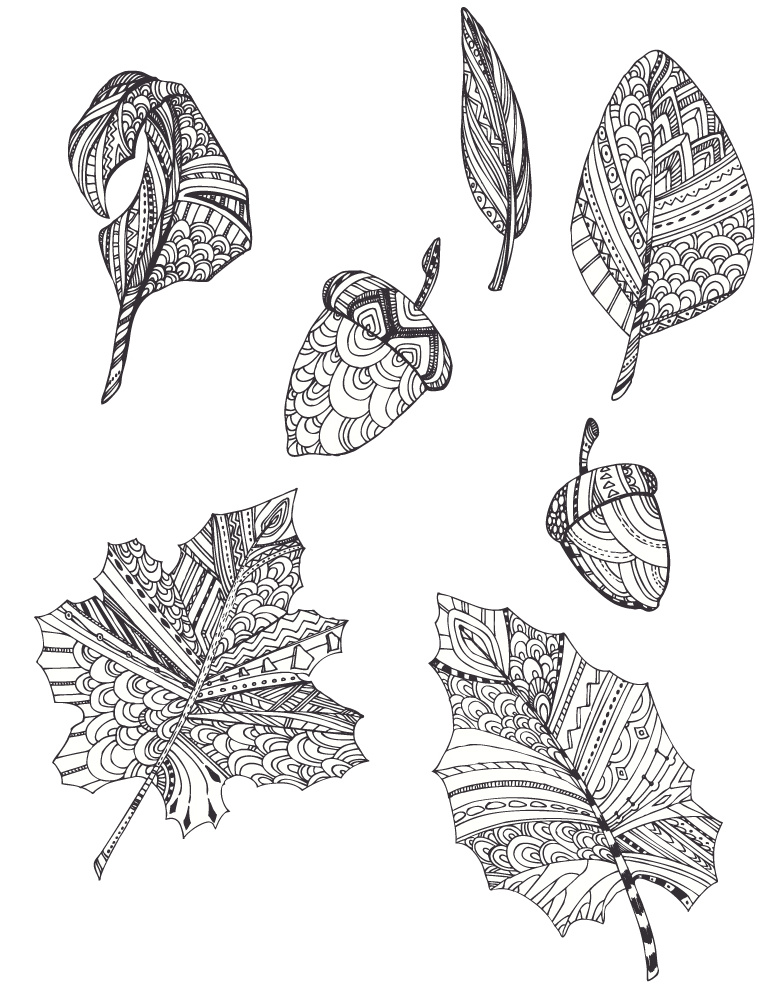 imprimer coloriages feuilles automne gratuit