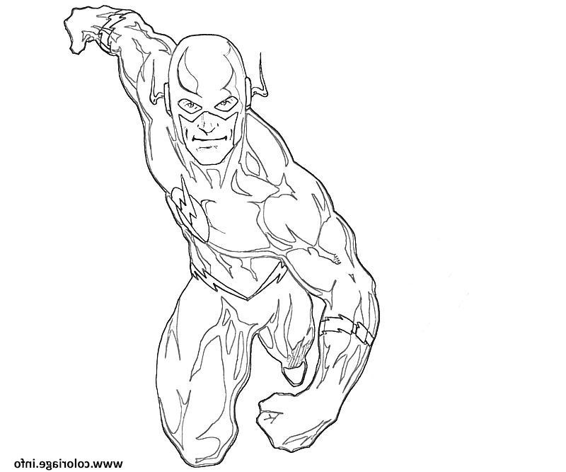 flash super heros pret au bat coloriage dessin