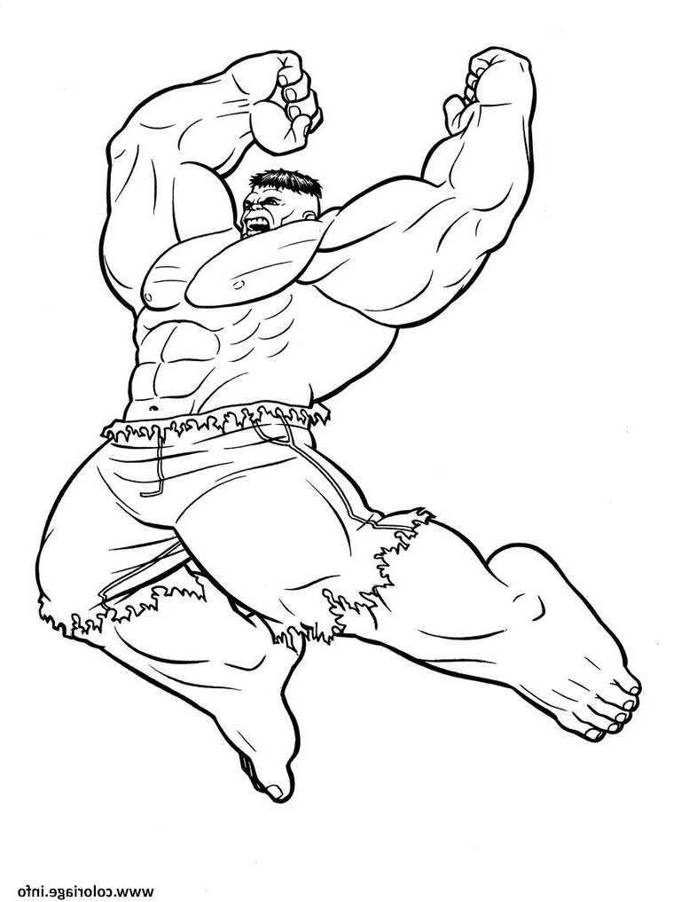 hulk ami de flash super heros coloriage dessin