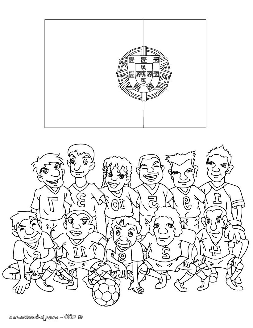 coloriage equipe foot portugal