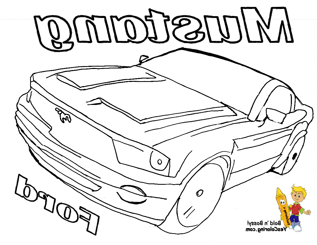 coloriage de ford mustang