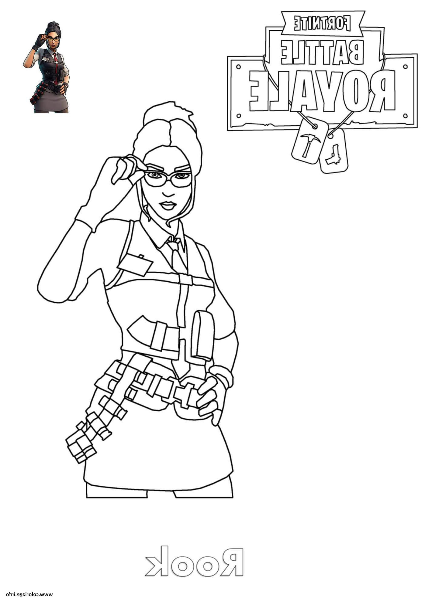 rook fortnite girl coloriage