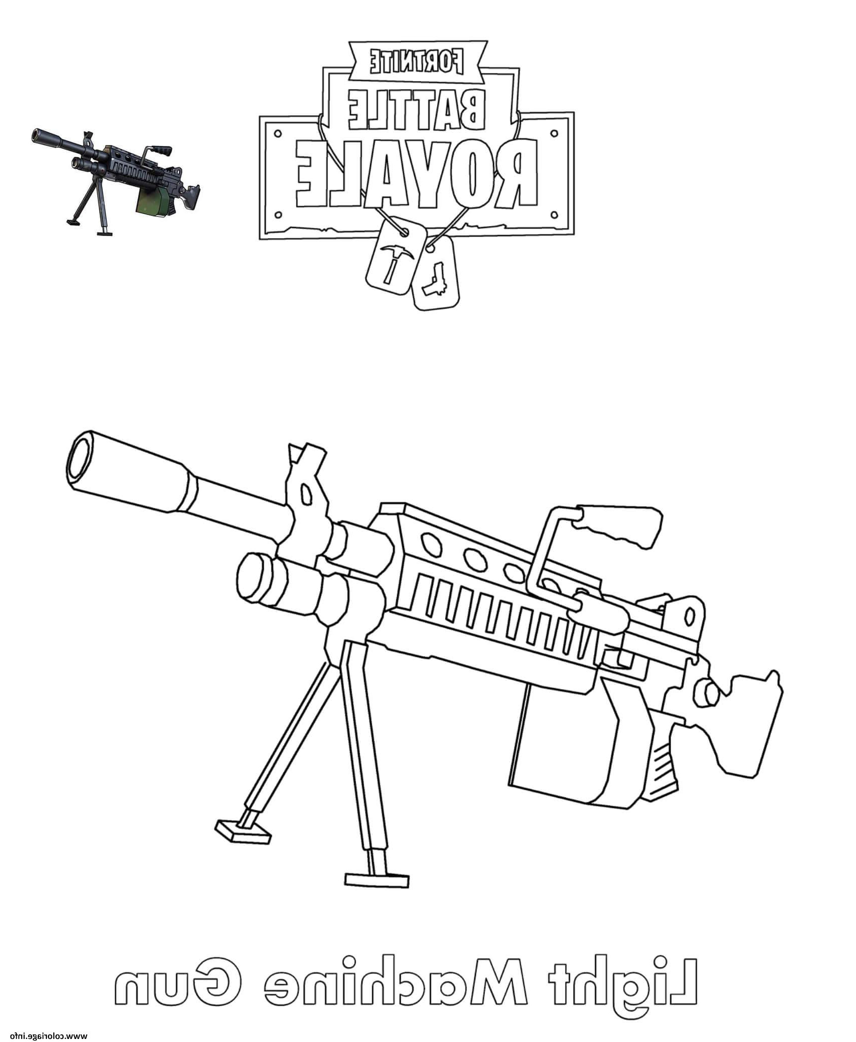 light machine gun fortnite battle royale coloriage dessin