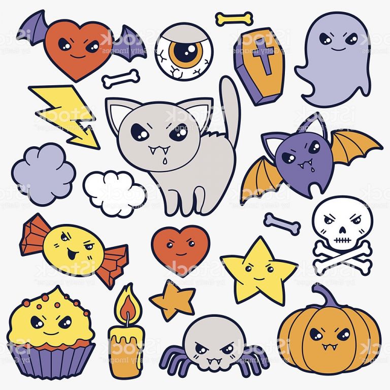 Coloriage Halloween Kawaii Unique Photographie Jeu De Halloween Plètement Kawaii De Jolis Dessins Et