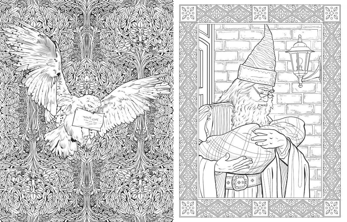 the harry potter colouring book