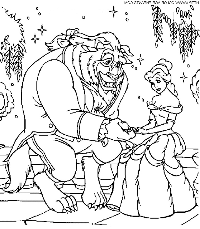 Coloriage La Belle Et La Bête Beau Photos 20 Dessins De