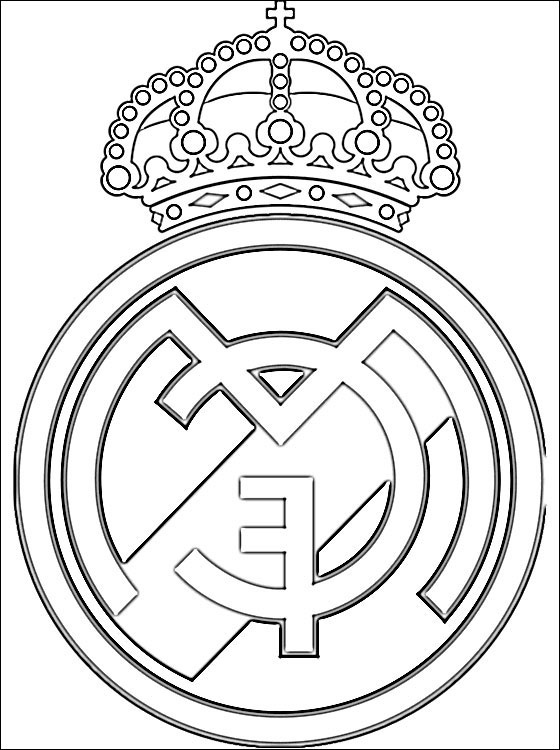 dessin de logo real madrid club de futbol