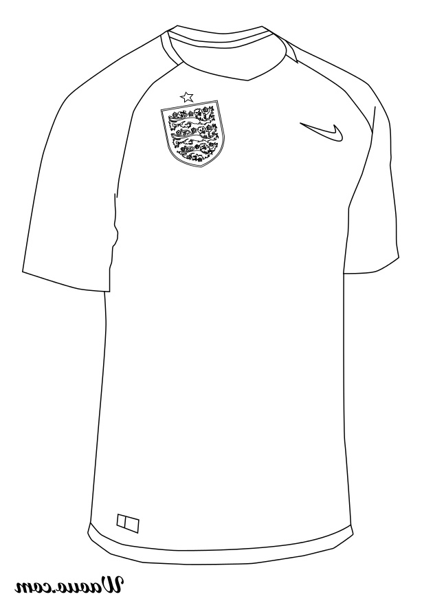 coloriage maillot angleterre