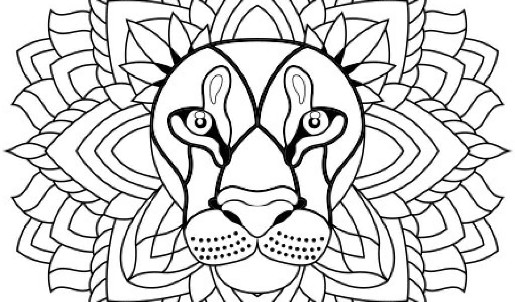 coloriage mandala enfant dessin mandala lion a colorier coloring pages