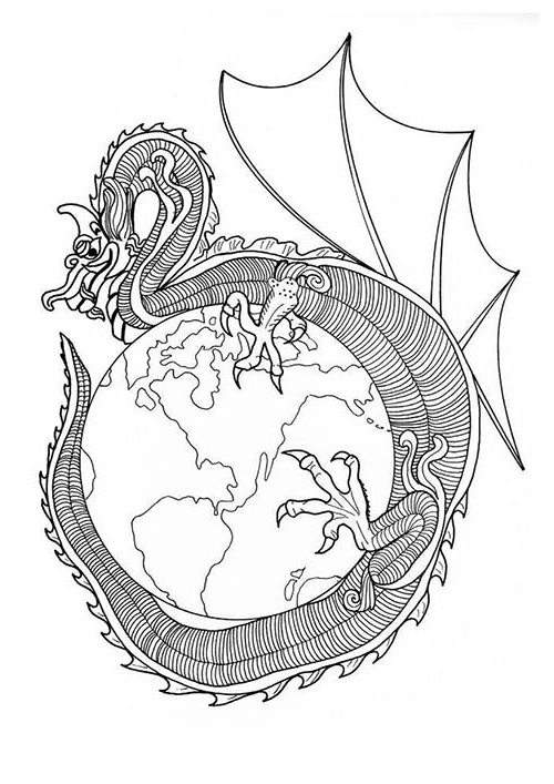 coloriage mandalas de dragons a colorier coloriage du dragon de feu