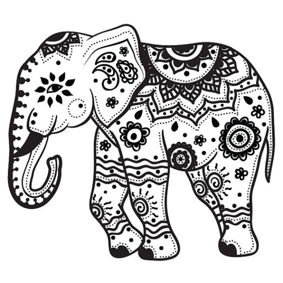 mandala elephant coloring pages 7e3v9