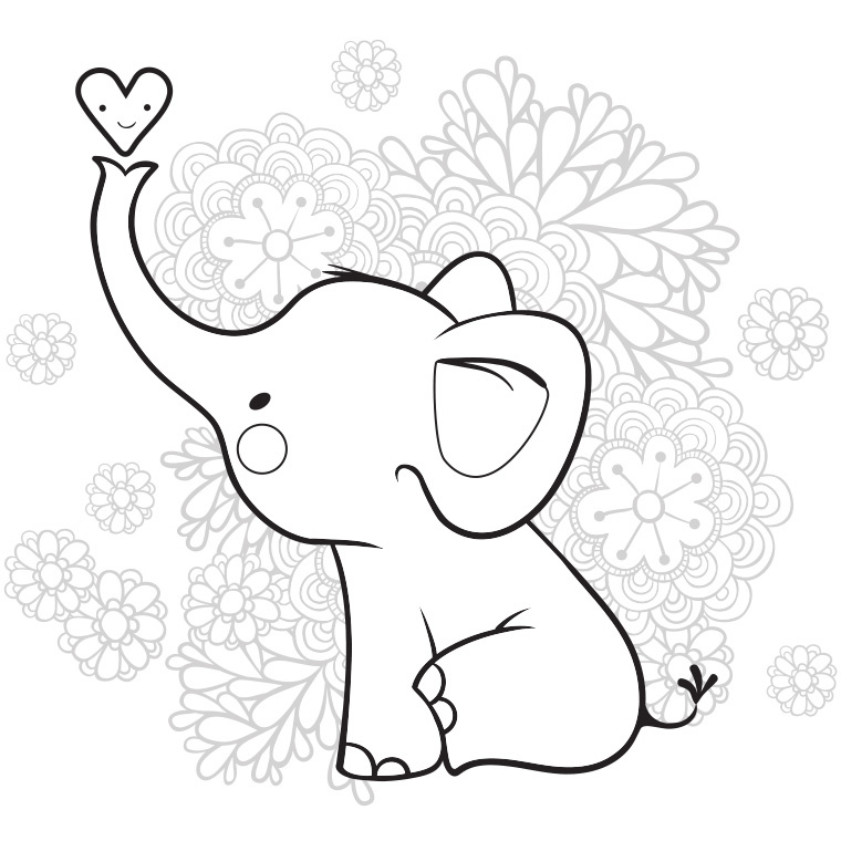 coloriage elephant mandala