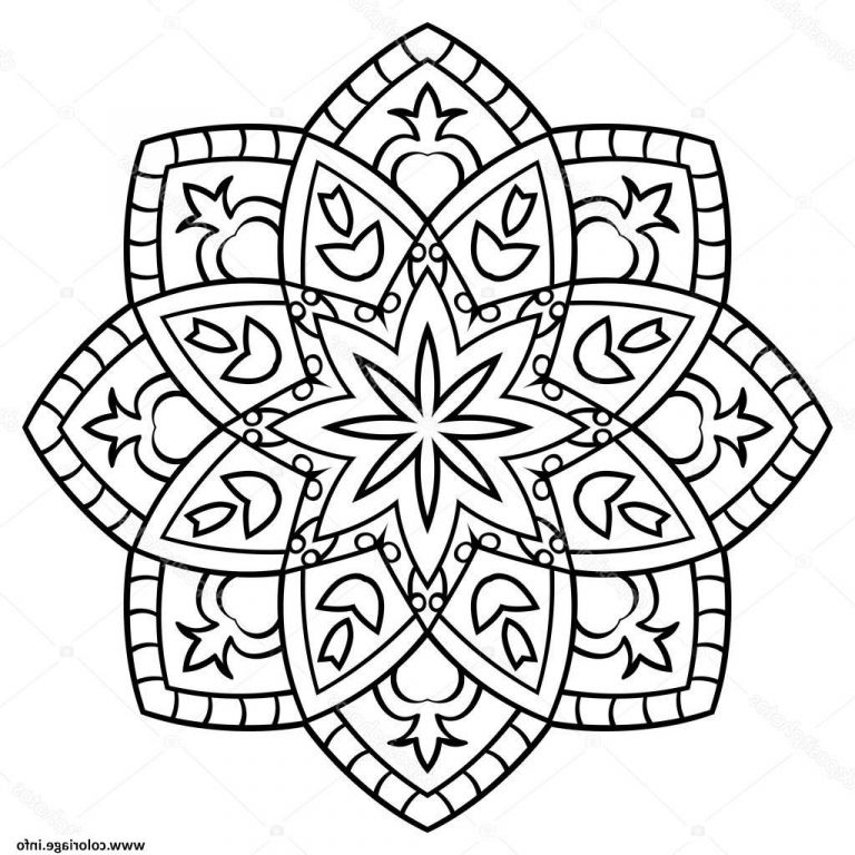 Coloriage Mandala Simple Nouveau Photos Coloriage Mandala Facile Et Simple Dessin
