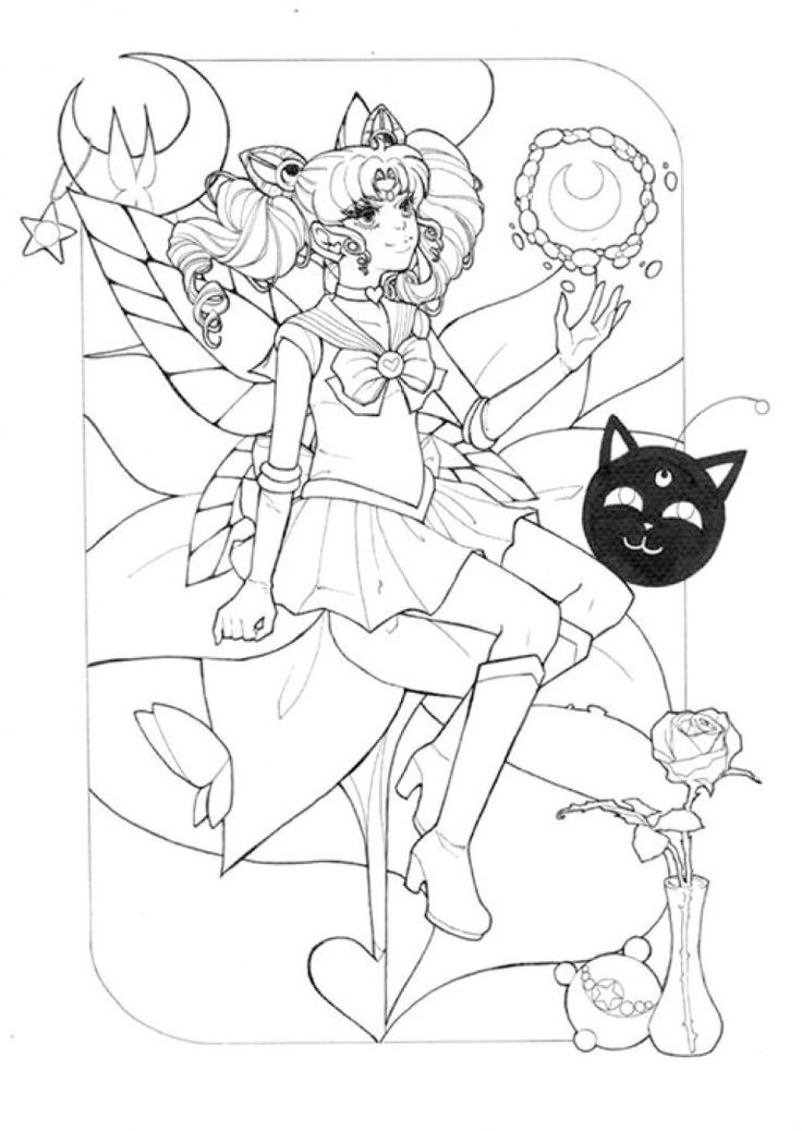 coloriage personnage chibi et manga adult coloring