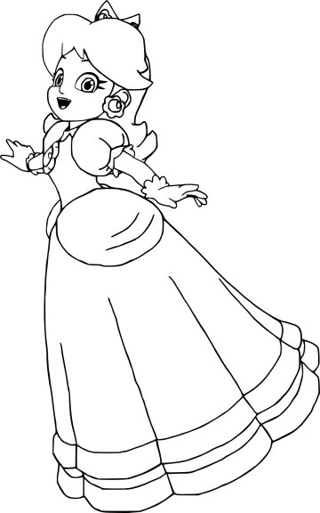 coloriage princesse daisy