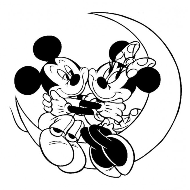Coloriage Minnie Mickey Beau Stock Coloriage Mickey Mouse Et