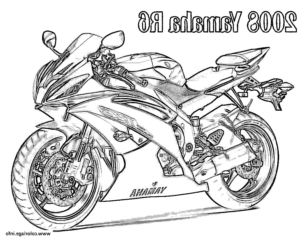 yamaha moto de course 19 coloriage dessin