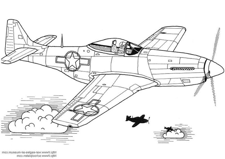 coloriage p 51 mustang i3029