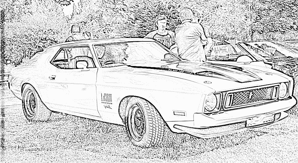 coloriage ford mustang voiture ford