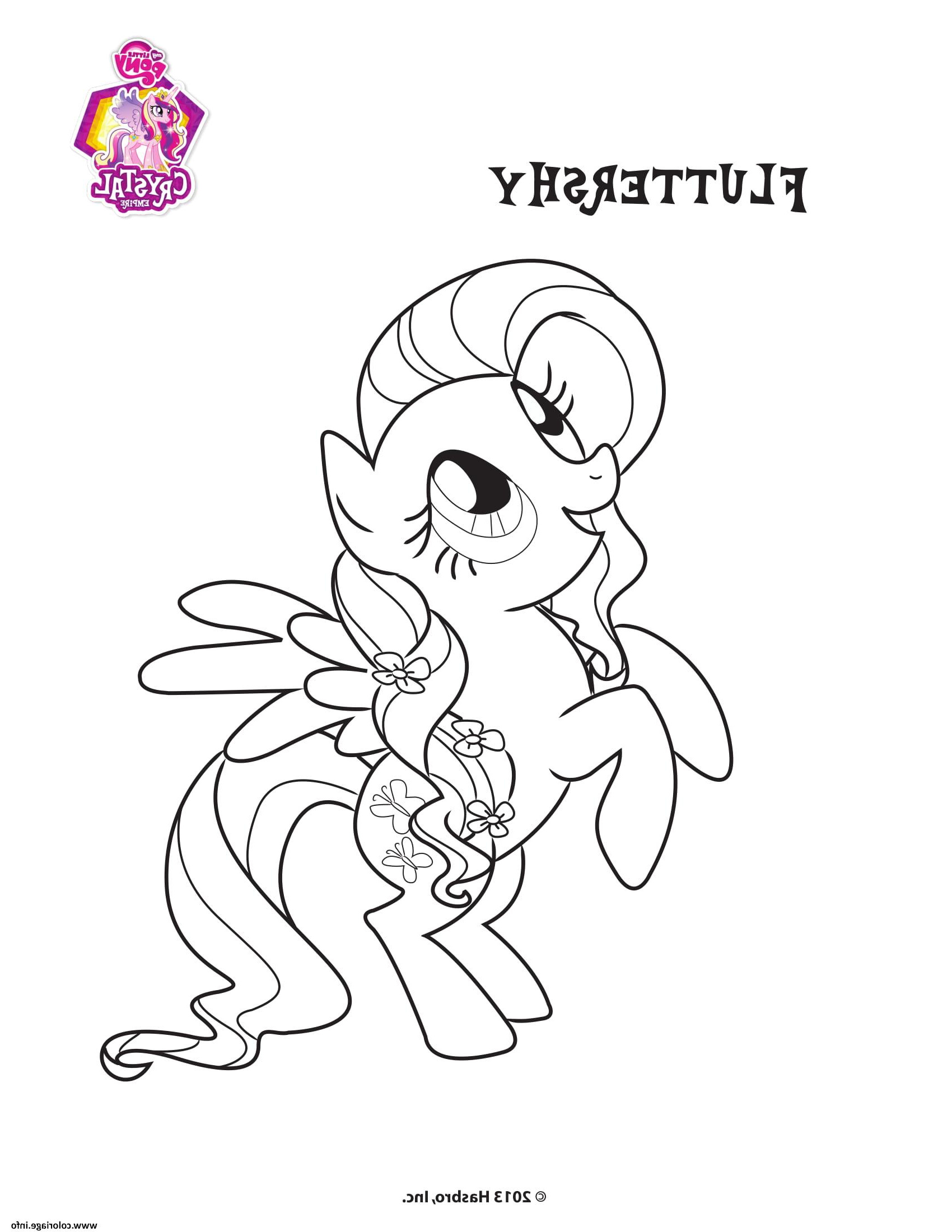 fluttershy crystal empire my little pony coloriage dessin
