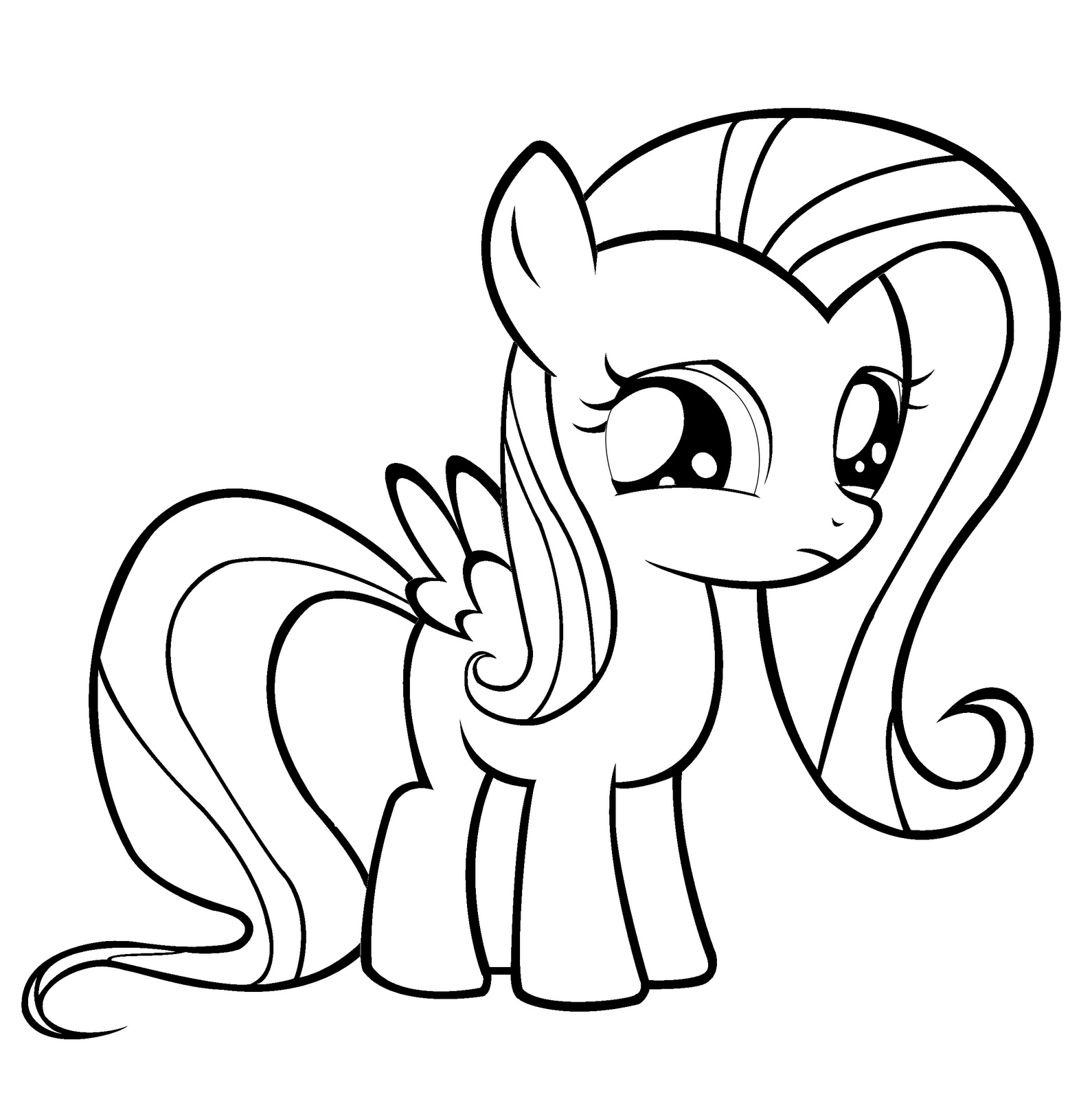coloriage my little pony fluttershy