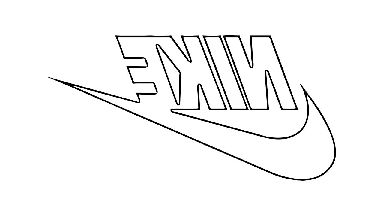 Nike Logo Coloring Pages Sketch Coloring Page