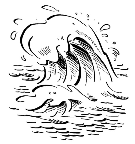 grosse vague dans locean