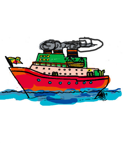coloriage a dessiner bateau paquebot