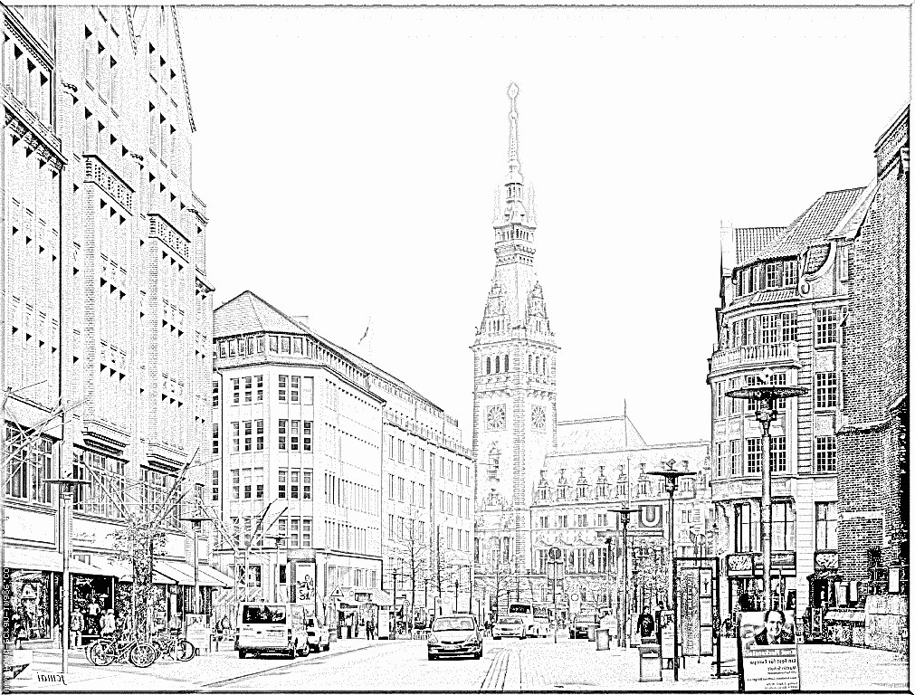 5597 coloriage hambourg centre ville copie a imprimer pour les 3885 ville paysage urbain coloriage dessin