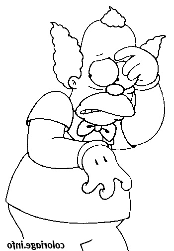 dessin simpson krusty a peur coloriage 7263