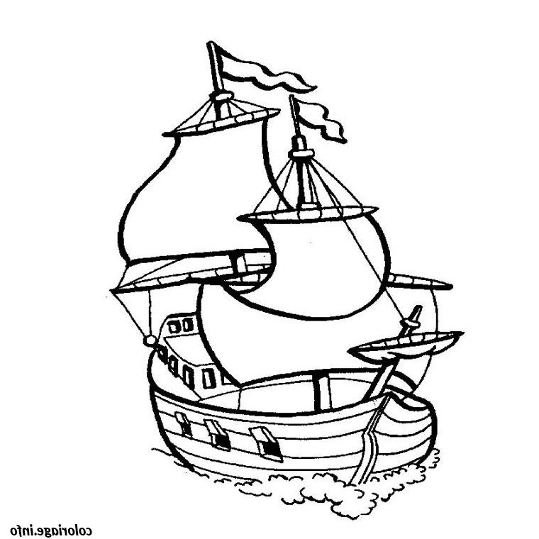 bateau pirates des caraibes coloriage 2277