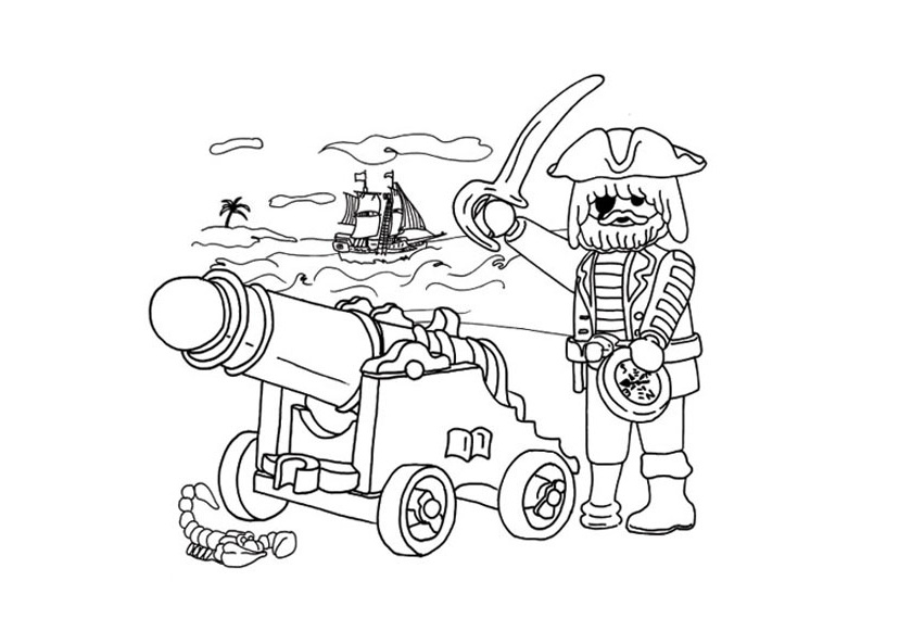 dessin playmobil pirate imprimer