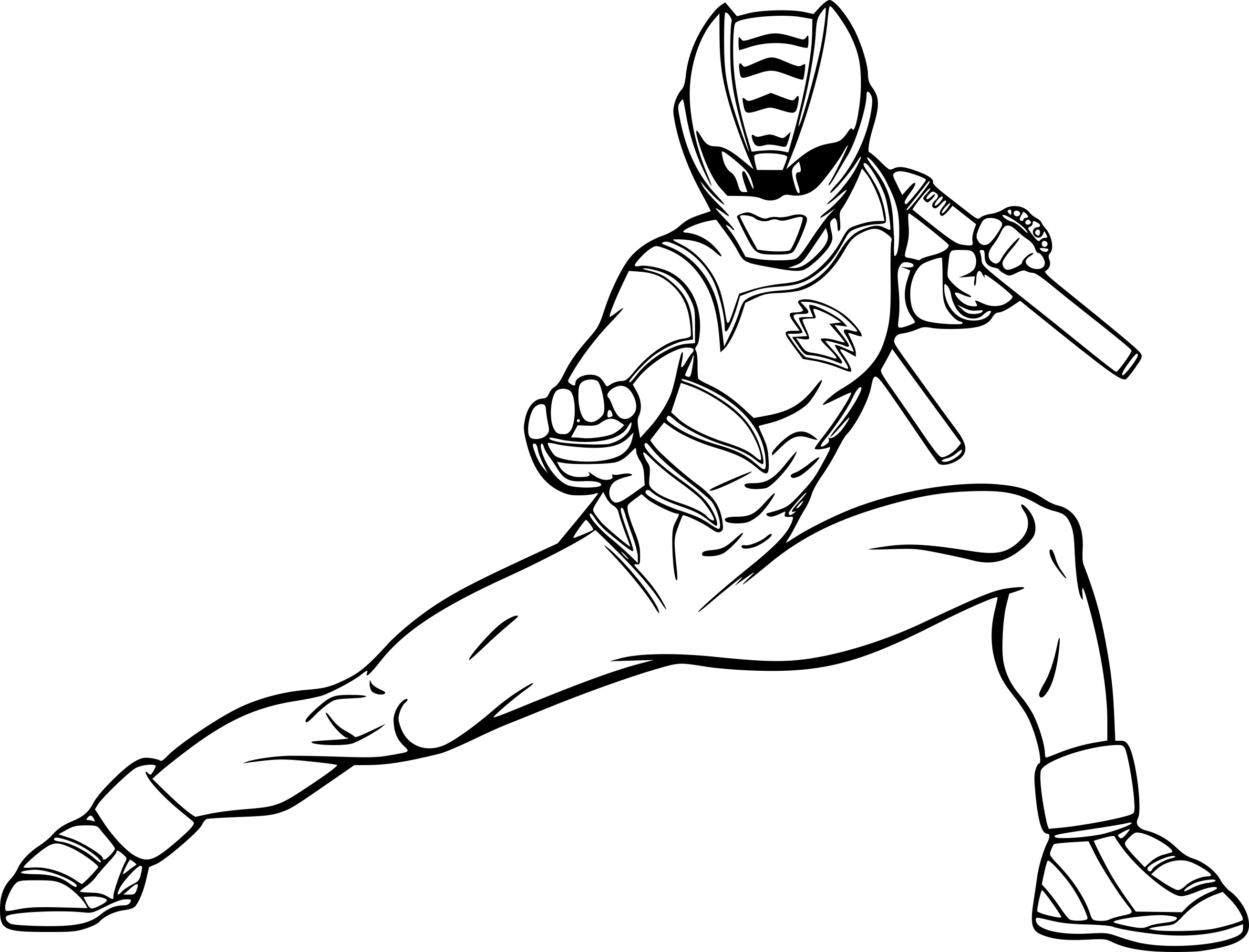 coloriage power rangers rouge