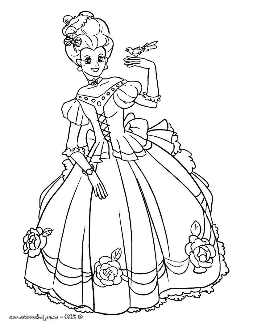 coloriage princesse francaise