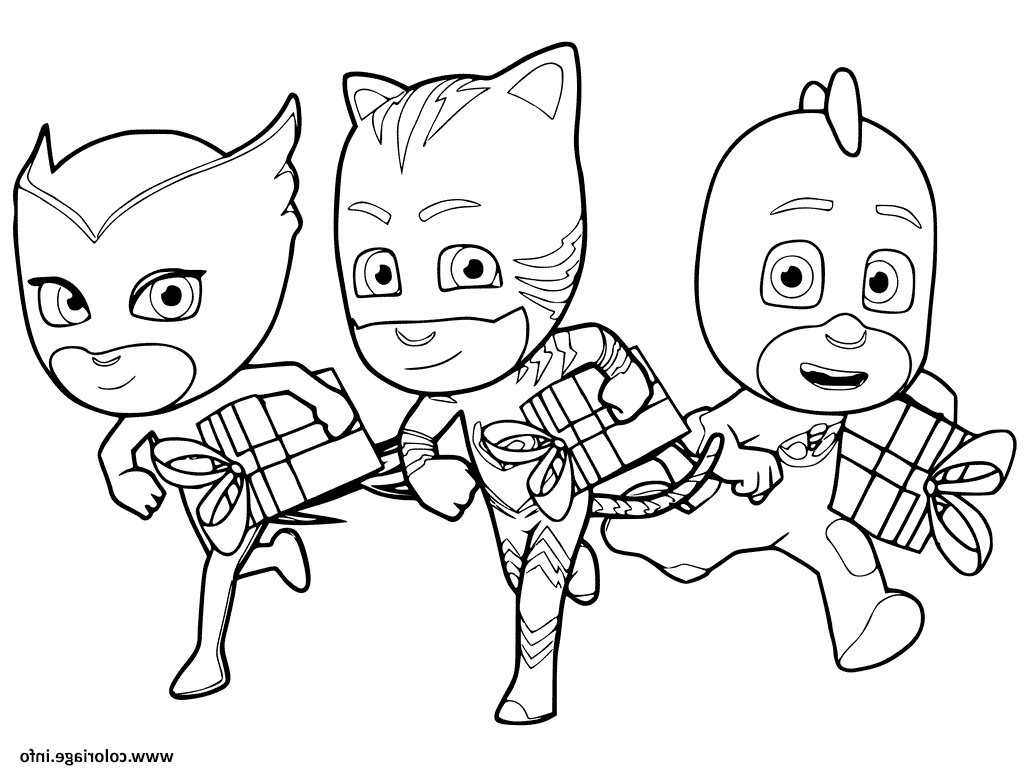 holiday pyjamasques coloriage